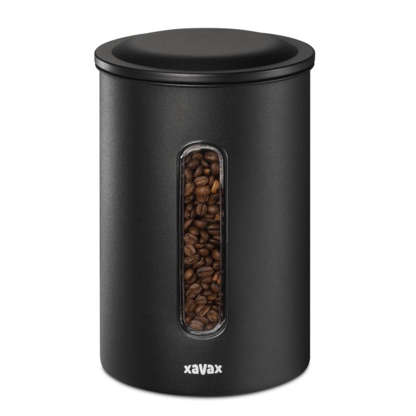 Hama Kaffeedose für 1,3kg Bohnen oder1,5 kg Pulver 00111262, luftdicht, aromadicht, Schwarz
