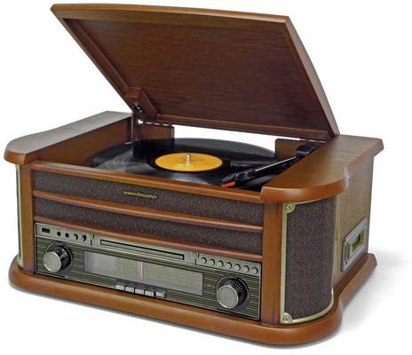 Soundmaster Nostalgieradiokombi NR560, Plattenspieler,CD-Radio,Bluetooth,USB