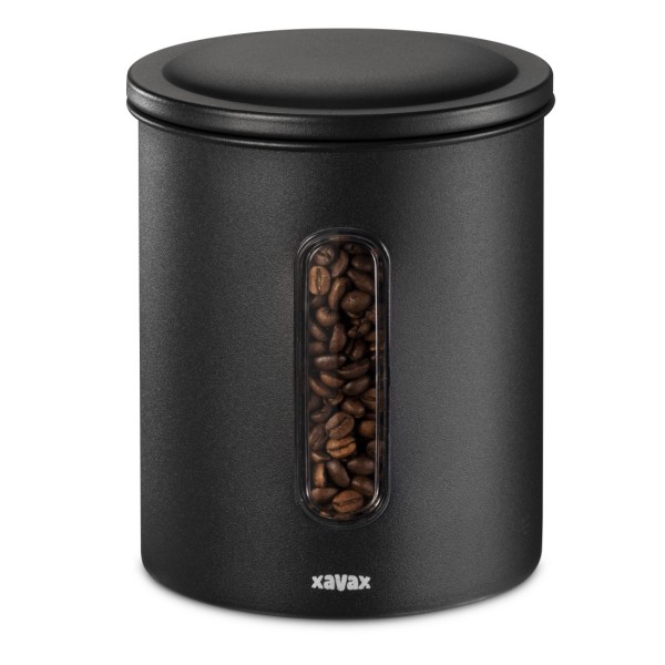Hama Kaffeedose für500g Bohnen oder 700g Pulver 00111275, luftdicht, aromadicht, Schwarz