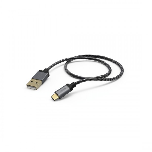 Hama Lade- Datenkabel Metall 173636 USB Type-C 15 m anthrazit