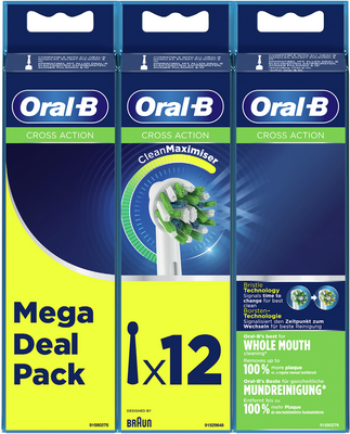 Oral-B Ersatzzahnbürsten Cross Action 4+4+4 CleanMaximizer