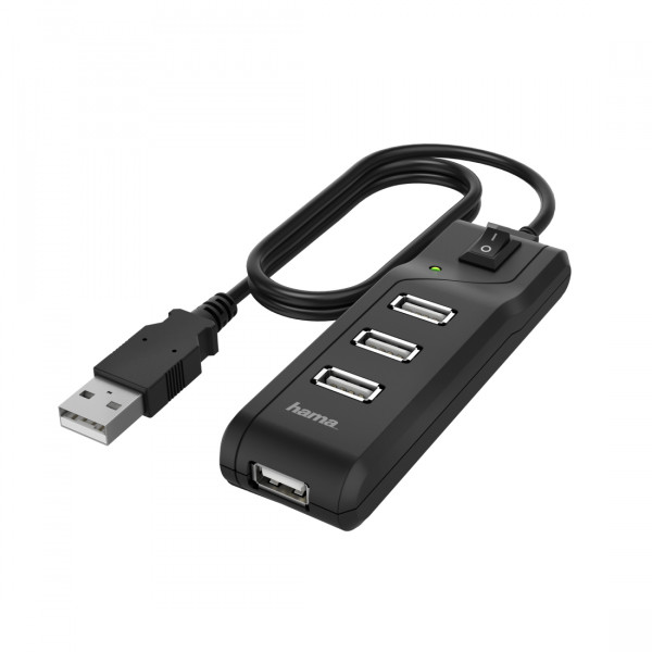 Hama USB-Hub 00200118 4 Ports Ein- Ausschalter