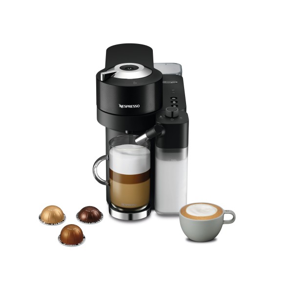 DeLonghi Kaffeemaschine, ENV300.B, Delonghi Vertuo Lattissima, schwarz