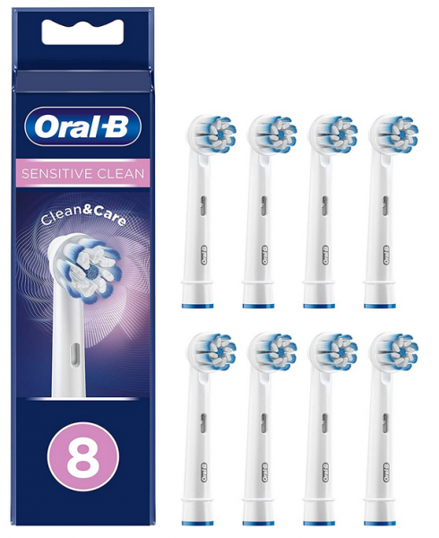 Oral-B Aufsteckbürsten Sensitive Clean 8er Braun OralB