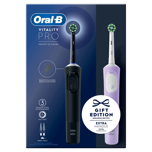 Oral-B Zahnbürste Vitality Pro D103 DUO schwarz lila Braun OralB
