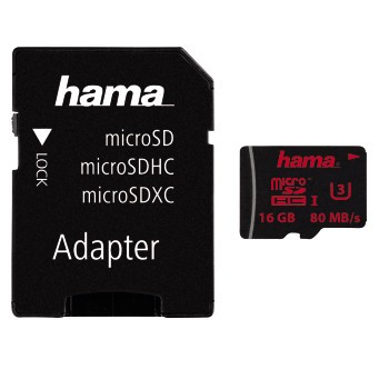 Hama microSD Speicherkarte 123977 + Adapter Mobile