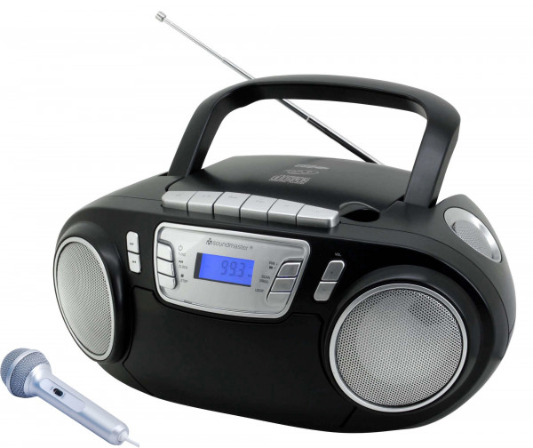 Soundmaster CD-Portable-Radio SCD5800SW incl.MikrophoneUSBMP3&Lichteffekten